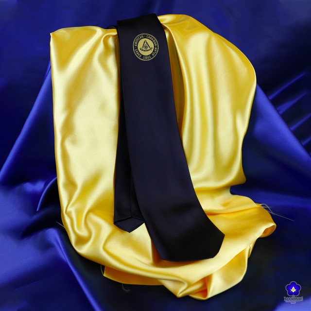 Cravatta Massonica Ufficiale American Canadian Grand Lodge - colore nero - Logo Cravatta Massonica Ufficiale American Canadian Grand Lodge - colore nero - Logo