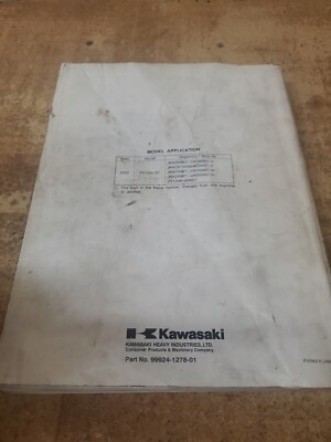FROM JAPANページ 2002 Kawasaki Ninja ZX-12R Service Manual 99924-1278-01 | eBay