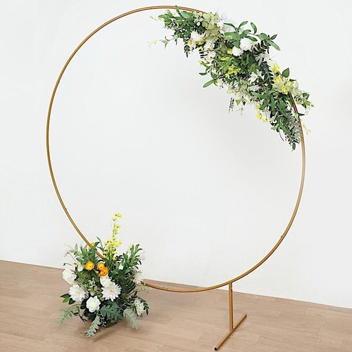 7 ft Gold Balloon Circle Metal Frame Round BACKDROP STAND Wedding Arch Party - Picture 5 of 9