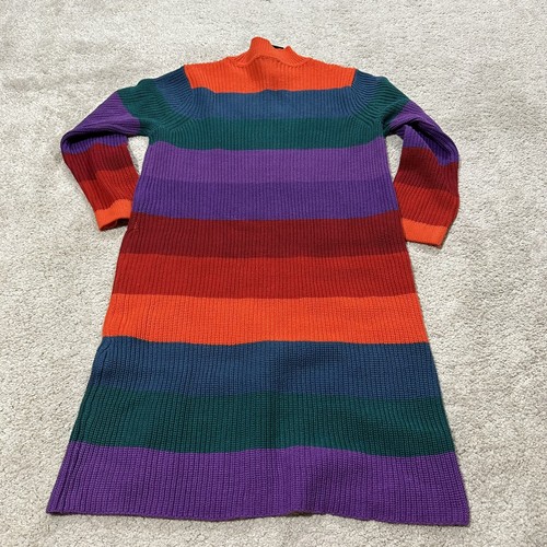 NWT Torrid Multi Stripe Long Sleeve Mock Neck Knit Sweater Dress 00 Women’s M/L - Picture 6 of 9