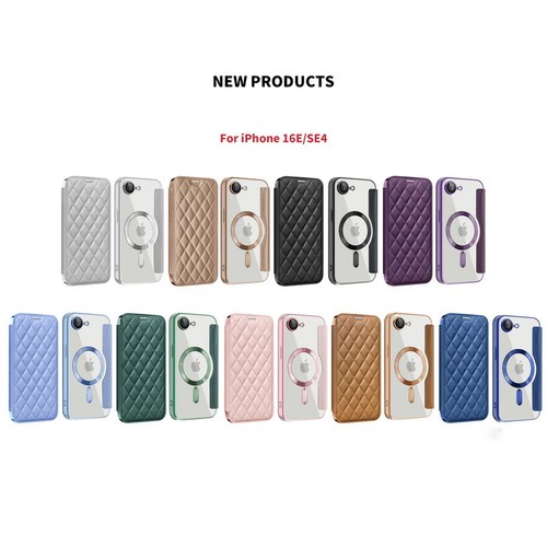 Funda con soporte para tarjeta MagSafe para iPhone 16E 15 14 13 12 Pro Max 11 híbrida cubierta abatible - Imagen 3 de 19