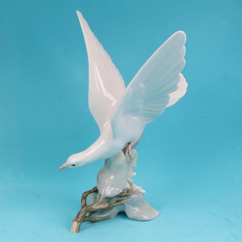 Lladro Porcelain Figurine Turtle Dove in Flight Model 4550 h29cm Circa 1980 - Picture 3 of 8