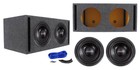 (2) American Bass Xd-1222 1000w 12" Car Subwoofers Subs+Vented Sub Box Enclosure