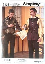 Simplicity 8408 Costume ARKIVESTRY Mens Shirt Vest 38-44 UNCUT