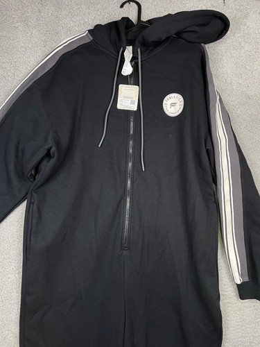 FABLETICS Women's XL Cozy Fleece Hooded One Piece Black Hoodie Bodysuit MSRP $95 - Picture 2 of 14