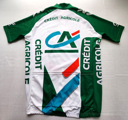Nalini Men Cycling Jersey Credit Agricole Look 1/4 Zip Green White Size 4 - L - Picture 4 of 10