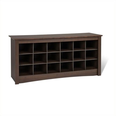 Home Square Set with 18 Cubby Shoe Storage Bench and 60 Hanging Entryway Shelf eBay