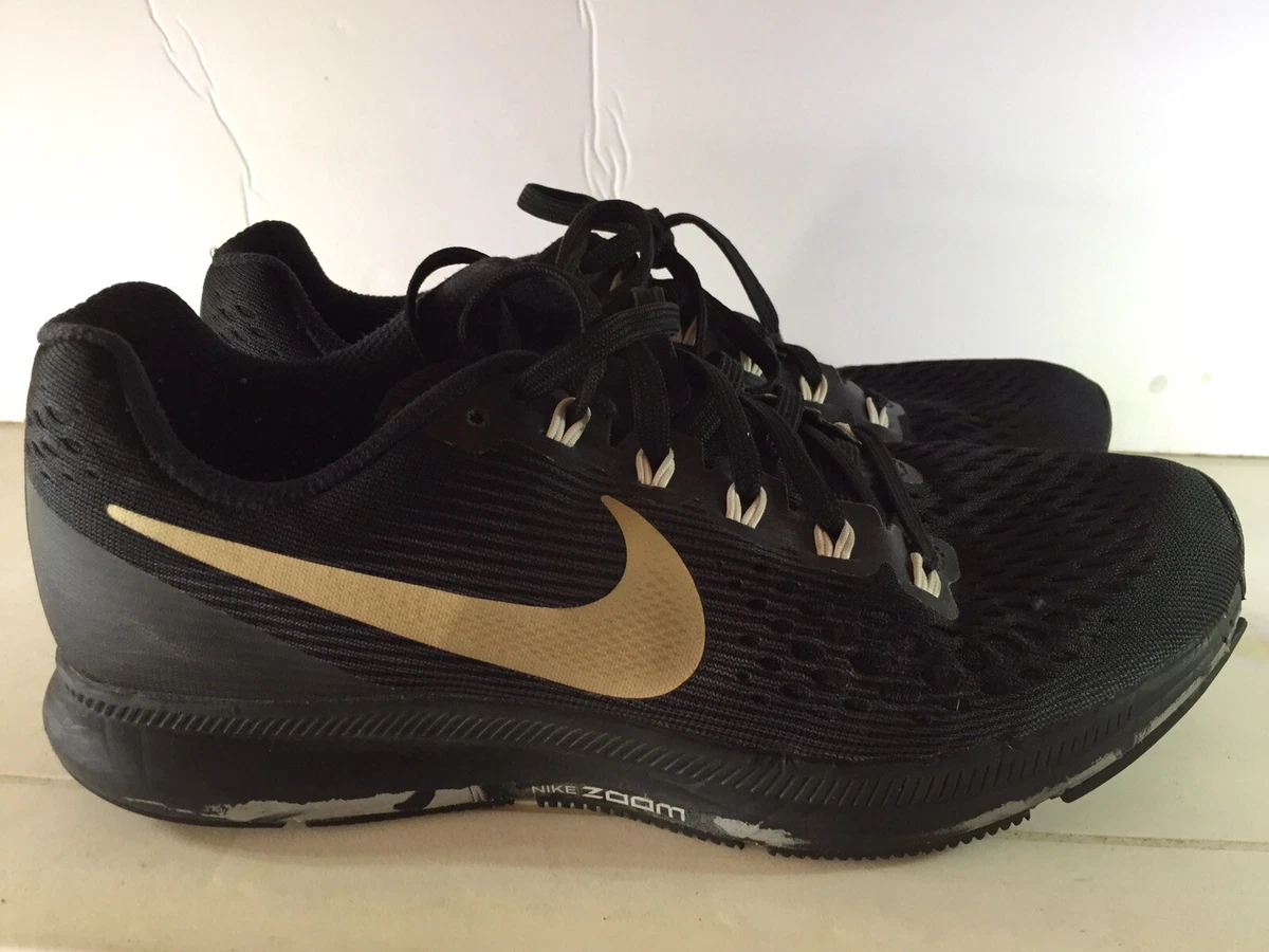 Air zoom pegasus 34 top womens black and gold