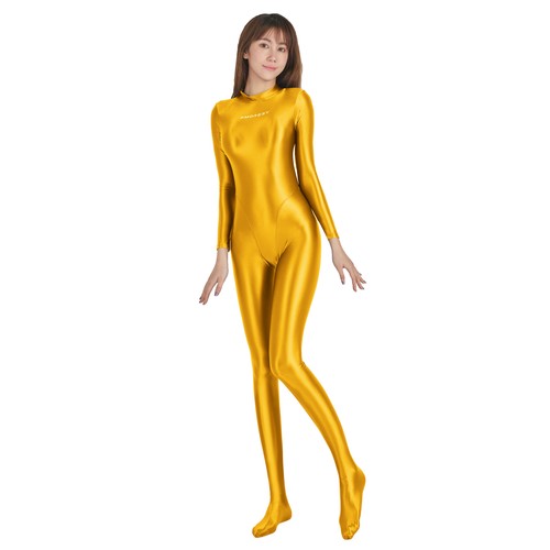 AMORESY Oil Brillo Mono de una pieza Fitness Leotardos Stretch Zentai Bodysuits - Imagen 36 de 45