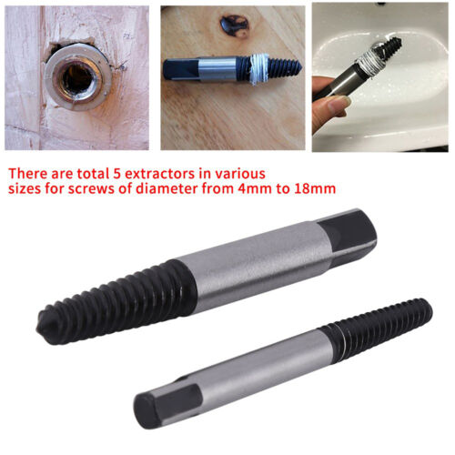 5 Pcs Broken Screw Extractor Set Damaged Easy Take Out Removing Tool - Picture 3 of 12