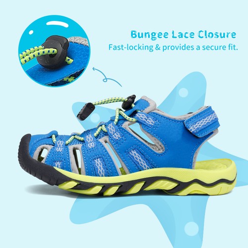 Kids Boys Girls Summer Outdoor Athletic Sandals Sport Sandals Hiking Sandals - Picture 66 of 82