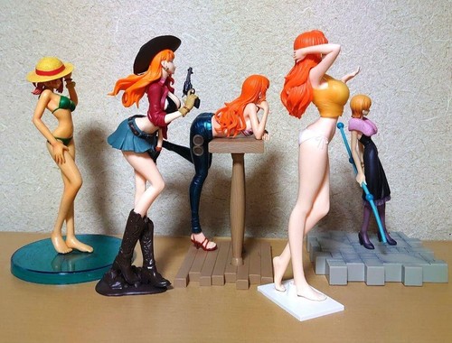 One Piece NAMI Figure Set of 5 No Original Box Japan GRANDLINE JOURNEY - Picture 4 of 4