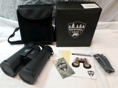 Revival Gear 10x42 Binoculars Field 5.6 Field Glasses W/ Strap & Carry Case Bag - Picture 16 of 16