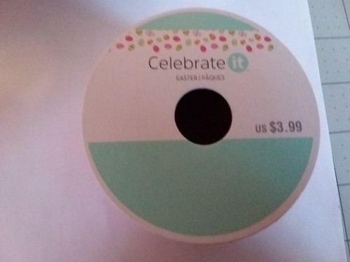 EASTER Wired RIBBON ROLL(S) Repeating Pastel Bunnies' Design 1.5" x 3 yd. NEW - Picture 4 of 6