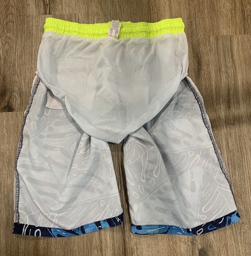 Op Boys Blue Green Palm Leaf Swim Shorts Trunks XL (14-16) Beach - Picture 6 of 9