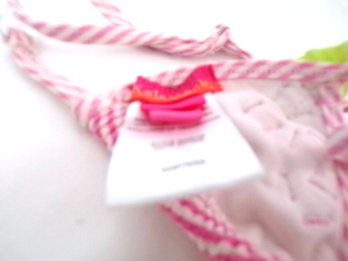 Kate Mack EUC Pink/White Striped Ruffled Two-Piece Swimsuit 3T Rosettes Beachy - Picture 7 of 7