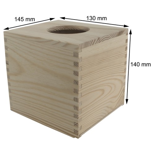 Caja de tela lisa de madera con parte inferior deslizante / decoupage / arte / madera natural - Imagen 9 de 9
