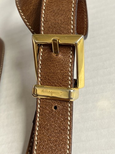 Salvatore Ferragamo Brown Crossbody bag 214225 canvas leather - Picture 3 of 13