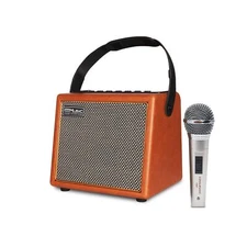 Coolmusic Professional Karaoke Machine Guitar Amplifier with 1 Microphone, Po...