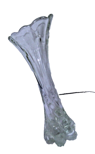 VASE EN VERRE MOULE TORSADE STYLE SOLIFLORE VINTAGE - Picture 4 of 6