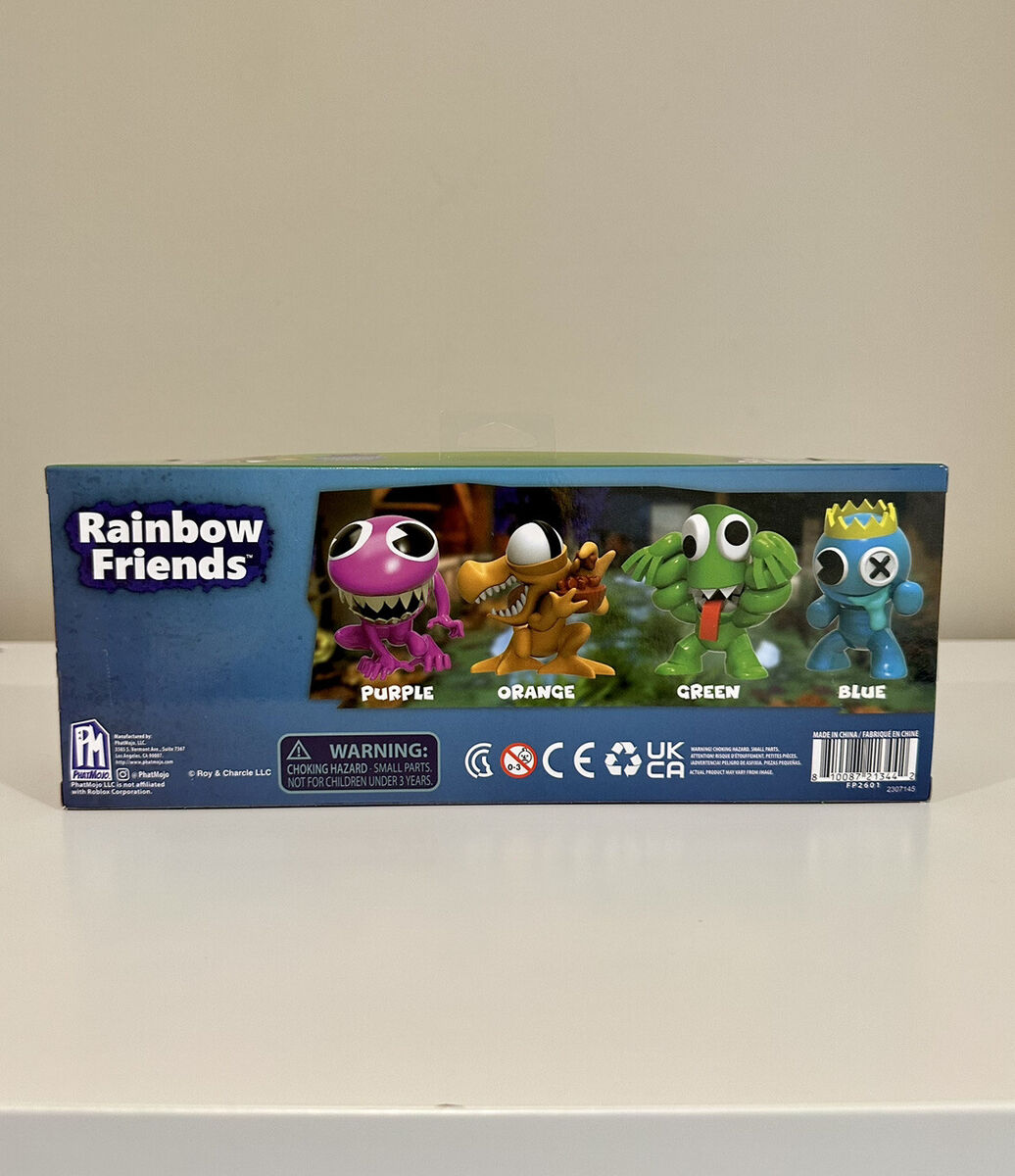 Rainbow Friends Purple, Orange, Green & Blue Figure 4-Pack (Neon