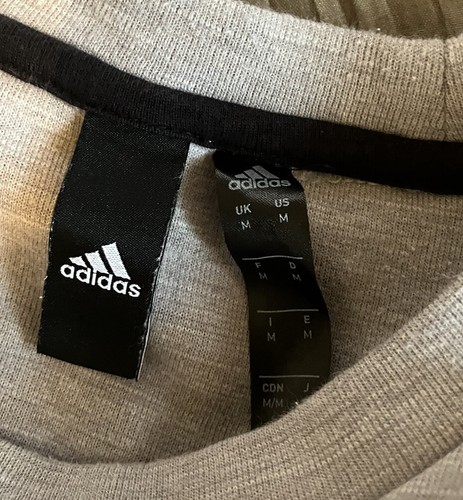 SAN JOSE SHARKS Hockey ADIDAS Crew Gray MEDIUM Sweatshirt NHL Free Shipping - Picture 2 of 3