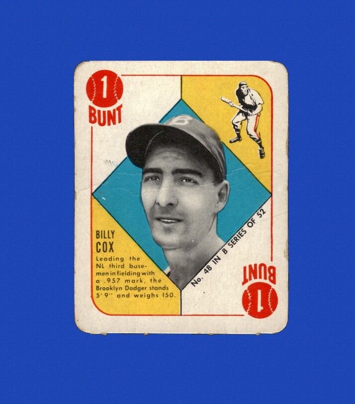 1951 Topps Blue Backs Set-Break # 48 Billy Cox LOW GRADE (crease) *GMCARDS*