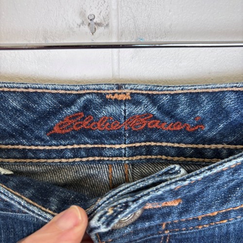 Eddie Bauer Natural Bootcut Jeans Dark Wash Denim Women's Tall 10T - Picture 3 of 12