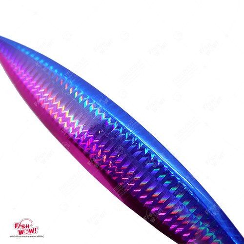 2pcs 250g Fishing Glow Slow Pitch Jig 9oz flat fall vertical sinking blue pink - Picture 4 of 12