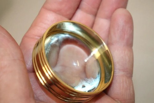 Messing Vintage Antik Stil Schweres Glas Vergrößerung Schreibtisch Linse Lupe Geschenk - Bild 10 von 10