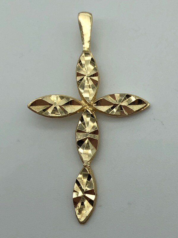 14K Yellow gold Cross Crucifix Religious Pendant 1 Tall (AP1057621) 14K Yellow gold Cross Crucifix Religious Pendant 1 Tall (AP1057621)