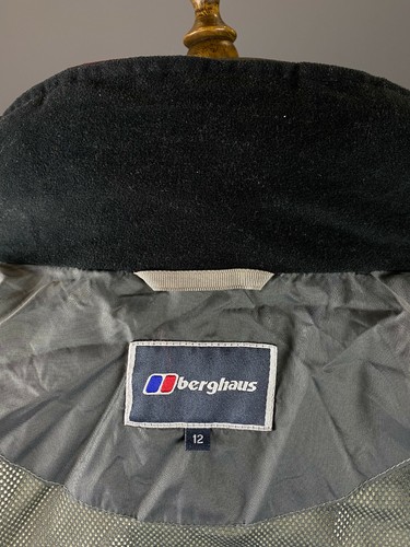 Men Berghaus Gore-Tex Burgundy Full Zip High Neck Windbreaker Jacket Size 12 - Picture 9 of 10
