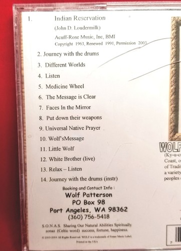 SIGNED Wolf Rick Patterson Du-Bach CLOCK-TOOTH-LA Music CD, SONAS Pacific NW - Picture 7 of 8