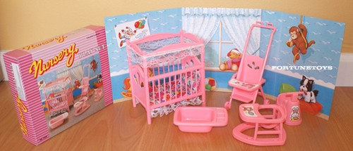 NEW GLORIA DOLL HOUSE FURNITURE Nursery ROOM PLAYSET (9409) - Picture 2 of 2