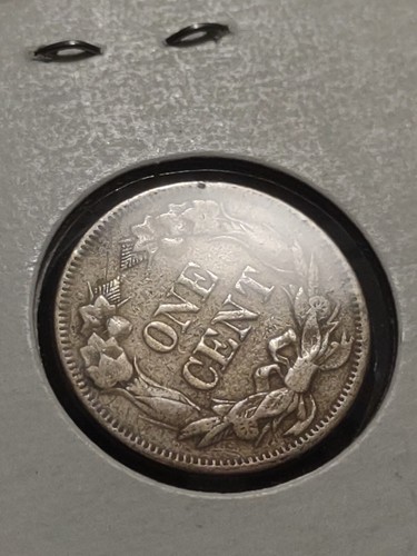 1858 Small Letters 1C Flying Eagle One Cent Penny  - Picture 4 of 7