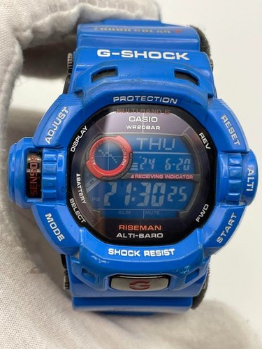CASIO G-SHOCK RISEMAN GW-9200BLJ-2JF Blue Quartz Men's Watch USED - Picture 2 of 14