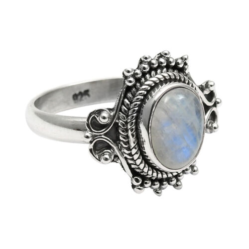 Sólido 925 Plata de Ley Gema Natural Aspecto Antiguo Artesano Hecho Anillos - Imagen 26 de 36
