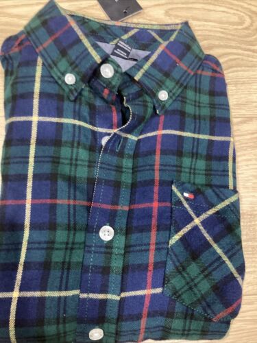 tommy hilfiger boys button up long sleeve Plated Cotton Flannel Shirt M 12/14) - Picture 13 of 13
