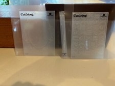 2 Cuttle Bug Embossing Folders w/1 Trim, Skulls crossbones, Oval Frame