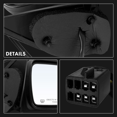 2x Driver & Passenger Black Power Heater Mirror for Jeep Grand Cherokee 96-98 - Picture 8 of 10