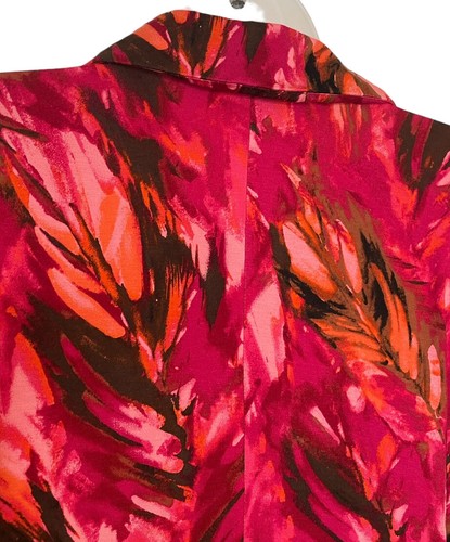 Vestido Colección J. Jill Wearever LP Imitación Envolvente Funda Estampado Abstracto Rojo Rosa - Imagen 8 de 11