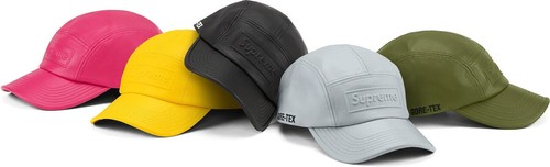 SUPREME SS22 GORE-TEX LEATHER CAMP CAP HAT GREY SS22 SS22H113 BOX LOGO - Picture 2 of 4