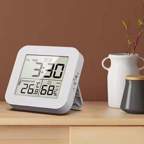 LCD Digital Clock with Alarm Thermometer Hygrometer Wall Clock Waterproof T1K2 - Picture 9 of 22
