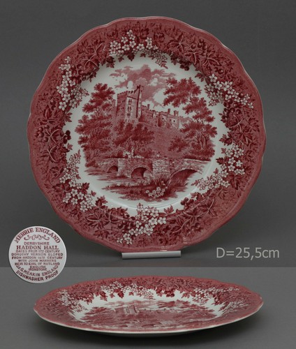 J.&G. Meakin "Merrie England" Teile zur Wahl: teller platte schüssel tasse rot - Bild 5 von 34