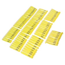 US Stock 100x Yellow 001-100 Number Plastic Livestock Ear Tag 3/" x 2.4/" For Cow