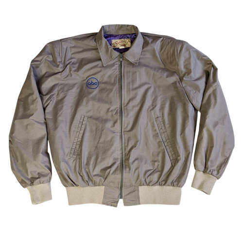 Vintage ABC Television "Home" Crew Jacke Gr. M Satin gefüttert Made In USA 80er 90er