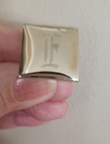 Vintage Shields Fifth Avenue Initial "E" Cufflinks & Tie Bar Clip Gold Tone. - Picture 2 of 6