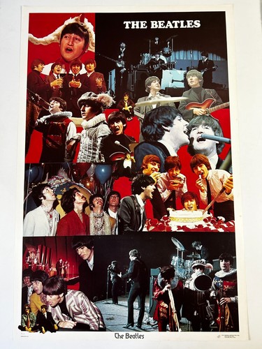 THE BEATLES Vintage Poster 1960's Collage 1976 McCartney Classic Rock Music - 第 1/6 張圖片