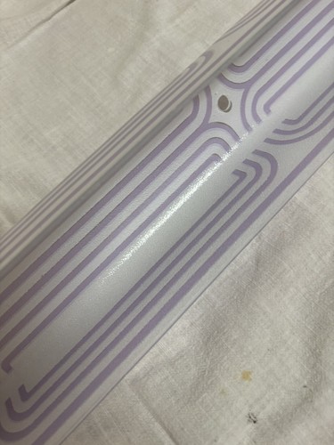 Vtg MCM Lavender White Bathroom Vanity Replacement Cover Wall Light Glass 24” - Picture 10 of 11