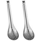 2 Pcs Slotted Spoon Stainless Steel Colander Baby Fine Mesh Strainer